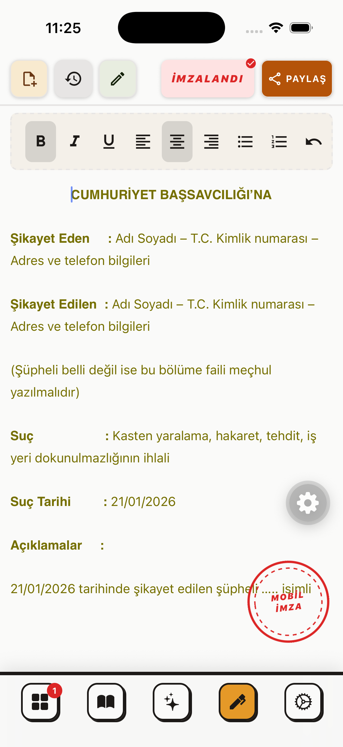 Avukatım YZ Ekran Görüntüsü 2